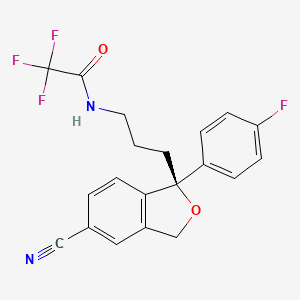 molecular formula C20H16F4N2O2 B562561 S-(+)-N-Trifluoroacetodidemethyl Citalopram CAS No. 1217811-50-1