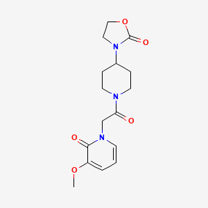 3-methoxy-1-{2-oxo-2-[4-(2-oxo-1,3-oxazolidin-3-yl)piperidin-1-yl]ethyl}pyridin-2(1H)-one