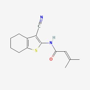 molecular formula C14H16N2OS B5625631 N-(3-cyano-4,5,6,7-tetrahydro-1-benzothien-2-yl)-3-methyl-2-butenamide 