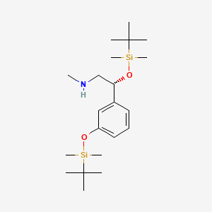 molecular formula C21H41NO2Si2 B562567 (R)-O,O-双(叔丁基二甲基甲硅烷基)苯肾上腺素 CAS No. 1217862-07-1