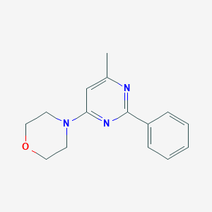 molecular formula C15H17N3O B5625674 4-(6-methyl-2-phenyl-4-pyrimidinyl)morpholine 