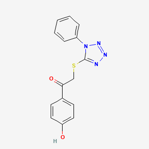 1-(4-hydroxyphenyl)-2-[(1-phenyl-1H-tetrazol-5-yl)thio]ethanone