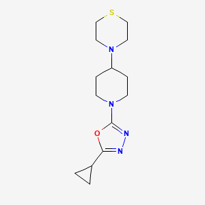 4-[1-(5-cyclopropyl-1,3,4-oxadiazol-2-yl)piperidin-4-yl]thiomorpholine