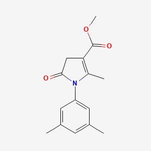 molecular formula C15H17NO3 B5625711 methyl 1-(3,5-dimethylphenyl)-2-methyl-5-oxo-4,5-dihydro-1H-pyrrole-3-carboxylate 