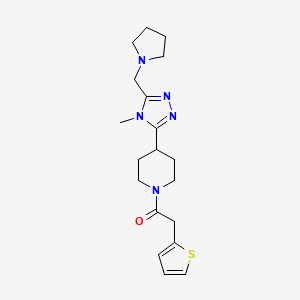 4-[4-methyl-5-(pyrrolidin-1-ylmethyl)-4H-1,2,4-triazol-3-yl]-1-(2-thienylacetyl)piperidine