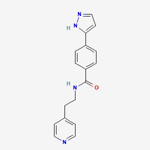 4-(1H-pyrazol-3-yl)-N-[2-(4-pyridinyl)ethyl]benzamide