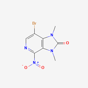 molecular formula C8H7BrN4O3 B5625732 7-bromo-1,3-dimethyl-4-nitro-1,3-dihydro-2H-imidazo[4,5-c]pyridin-2-one 
