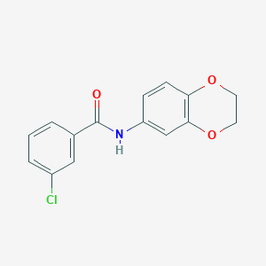 3-chloro-N-(2,3-dihydro-1,4-benzodioxin-6-yl)benzamide