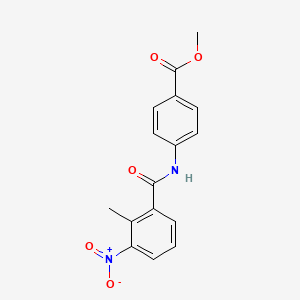 molecular formula C16H14N2O5 B5625737 methyl 4-[(2-methyl-3-nitrobenzoyl)amino]benzoate 