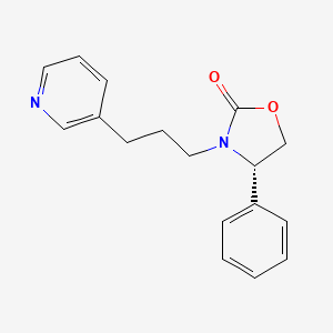 molecular formula C17H18N2O2 B5625740 (4S)-4-phenyl-3-(3-pyridin-3-ylpropyl)-1,3-oxazolidin-2-one 