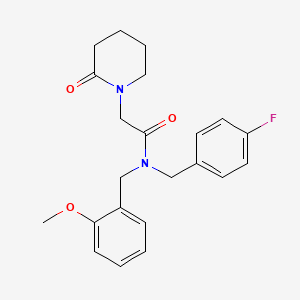 N-(4-fluorobenzyl)-N-(2-methoxybenzyl)-2-(2-oxopiperidin-1-yl)acetamide