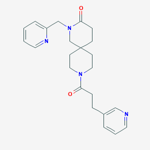 2-(pyridin-2-ylmethyl)-9-(3-pyridin-3-ylpropanoyl)-2,9-diazaspiro[5.5]undecan-3-one