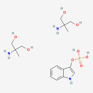 molecular formula C16H30N3O8P B562582 1,3-丙二醇，2-氨基-2-甲基-，与 1H-吲哚-3-基二氢磷酸 (2:1) CAS No. 107475-12-7