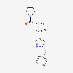 2-(1-benzyl-1H-pyrazol-4-yl)-4-(pyrrolidin-1-ylcarbonyl)pyridine