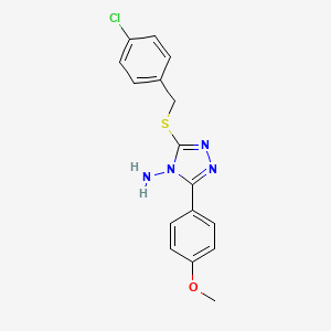 3-[(4-chlorobenzyl)thio]-5-(4-methoxyphenyl)-4H-1,2,4-triazol-4-amine
