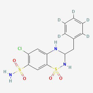 molecular formula C14H14ClN3O4S2 B562587 苄基氢氯噻嗪-d5 CAS No. 1185024-05-8