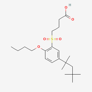 B562589 4-[2-Butoxy-5-(2,4,4-trimethylpentan-2-yl)benzene-1-sulfonyl]butanoic acid CAS No. 105343-14-4