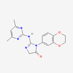 3-(2,3-dihydro-1,4-benzodioxin-6-yl)-2-[(4,6-dimethyl-2-pyrimidinyl)amino]-3,5-dihydro-4H-imidazol-4-one