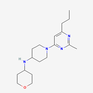 molecular formula C18H30N4O B5625933 1-(2-methyl-6-propylpyrimidin-4-yl)-N-(tetrahydro-2H-pyran-4-yl)piperidin-4-amine 