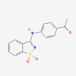 1-{4-[(1,1-dioxido-1,2-benzisothiazol-3-yl)amino]phenyl}ethanone