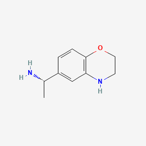 molecular formula C10H14N2O B562595 (S)-1-(3,4-Dihydro-2H-benzo[1,4]oxazin-6-YL)-ethanamine CAS No. 1315051-29-6