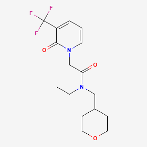 N-ethyl-2-[2-oxo-3-(trifluoromethyl)pyridin-1(2H)-yl]-N-(tetrahydro-2H-pyran-4-ylmethyl)acetamide