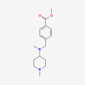 molecular formula C16H24N2O2 B5625973 methyl 4-{[methyl(1-methyl-4-piperidinyl)amino]methyl}benzoate 