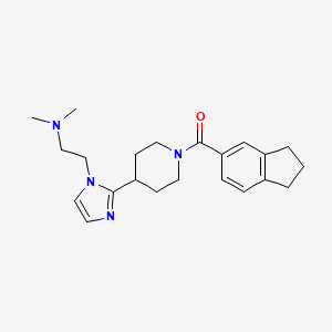 molecular formula C22H30N4O B5625979 (2-{2-[1-(2,3-dihydro-1H-inden-5-ylcarbonyl)-4-piperidinyl]-1H-imidazol-1-yl}ethyl)dimethylamine 