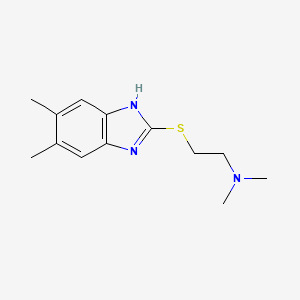 molecular formula C13H19N3S B5625987 2-[(5,6-dimethyl-1H-benzimidazol-2-yl)thio]-N,N-dimethylethanamine 