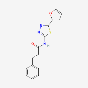 N-[5-(2-furyl)-1,3,4-thiadiazol-2-yl]-3-phenylpropanamide