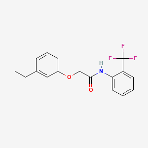 molecular formula C17H16F3NO2 B5626001 2-(3-ethylphenoxy)-N-[2-(trifluoromethyl)phenyl]acetamide 
