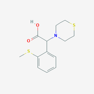 molecular formula C13H17NO2S2 B5626007 [2-(methylthio)phenyl](thiomorpholin-4-yl)acetic acid 