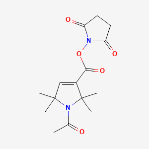 molecular formula C15H20N2O5 B562601 1-Acetyl-2,2,5,5-tetramethyl-3-pyrroline-3-carboxylic Acid N-Hydroxysuccinimide Ester CAS No. 1076198-74-7