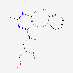 molecular formula C17H21N3O3 B5626014 3-[methyl(2-methyl-5,11-dihydro[1]benzoxepino[3,4-d]pyrimidin-4-yl)amino]propane-1,2-diol 