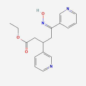 Ethyl (5Z)-5-(hydroxyimino)-3,5-di(pyridin-3-yl)pentanoate