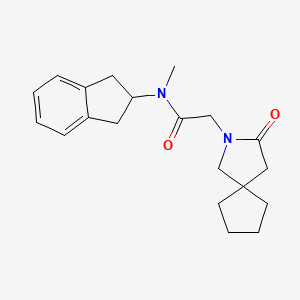 molecular formula C20H26N2O2 B5626032 N-(2,3-dihydro-1H-inden-2-yl)-N-methyl-2-(3-oxo-2-azaspiro[4.4]non-2-yl)acetamide 