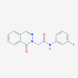 molecular formula C16H12FN3O2 B5626054 N-(3-fluorophenyl)-2-(1-oxo-2(1H)-phthalazinyl)acetamide 