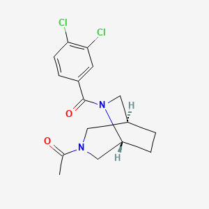 molecular formula C16H18Cl2N2O2 B5626063 (1S*,5R*)-3-acetyl-6-(3,4-dichlorobenzoyl)-3,6-diazabicyclo[3.2.2]nonane 