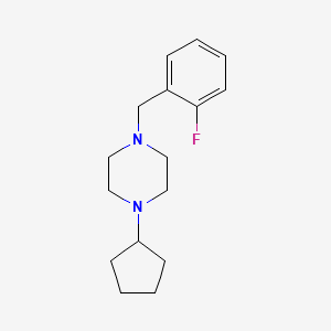 molecular formula C16H23FN2 B5626072 1-cyclopentyl-4-(2-fluorobenzyl)piperazine 