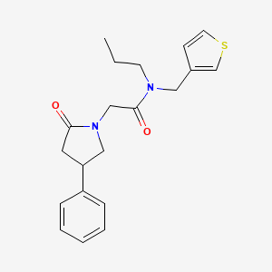 molecular formula C20H24N2O2S B5626082 2-(2-oxo-4-phenylpyrrolidin-1-yl)-N-propyl-N-(3-thienylmethyl)acetamide 