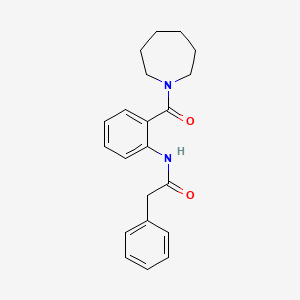 molecular formula C21H24N2O2 B5626088 N-[2-(1-azepanylcarbonyl)phenyl]-2-phenylacetamide 