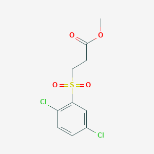 molecular formula C10H10Cl2O4S B5626104 methyl 3-[(2,5-dichlorophenyl)sulfonyl]propanoate 