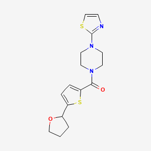 1-{[5-(tetrahydro-2-furanyl)-2-thienyl]carbonyl}-4-(1,3-thiazol-2-yl)piperazine