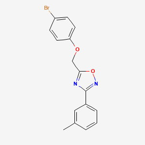 molecular formula C16H13BrN2O2 B5626136 5-[(4-bromophenoxy)methyl]-3-(3-methylphenyl)-1,2,4-oxadiazole 