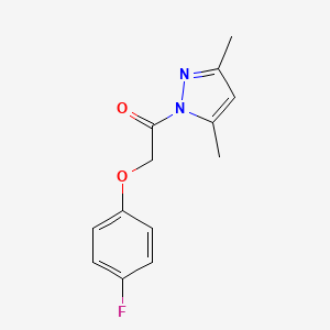 molecular formula C13H13FN2O2 B5626148 1-[(4-fluorophenoxy)acetyl]-3,5-dimethyl-1H-pyrazole 