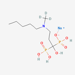 molecular formula C9H22NNaO7P2 B562616 Sodium;hydroxy-[1-hydroxy-3-[pentyl(trideuteriomethyl)amino]-1-phosphonopropyl]phosphinate CAS No. 1329834-28-7
