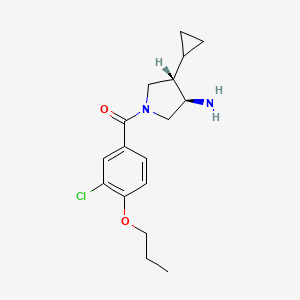 molecular formula C17H23ClN2O2 B5626180 (3R*,4S*)-1-(3-chloro-4-propoxybenzoyl)-4-cyclopropylpyrrolidin-3-amine 