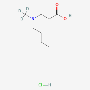molecular formula C9H20ClNO2 B562619 3-(N-Methyl-N-pentyl-amino)propionic Acid-d3 Hydrochloride CAS No. 1246817-11-7