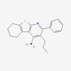 molecular formula C20H22N2S B5626191 2-phenyl-3-propyl-5,6,7,8-tetrahydro[1]benzothieno[2,3-b]pyridin-4-amine 