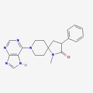 1-methyl-3-phenyl-8-(9H-purin-6-yl)-1,8-diazaspiro[4.5]decan-2-one